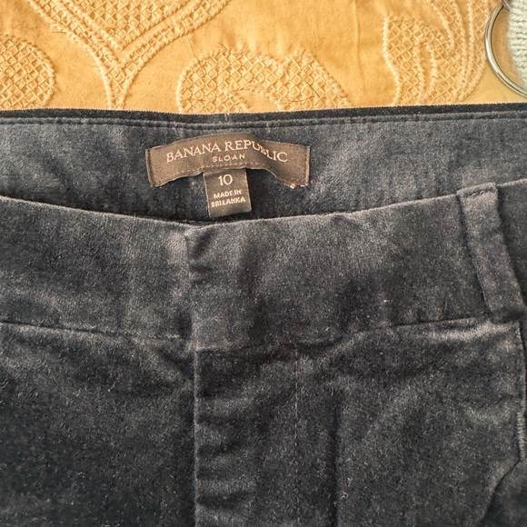 Banana Republic blue velvet Sloan pants - Picture 2 of 3